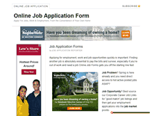 Tablet Screenshot of onlinejobapplicationform.com